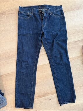 Jcrew Men’s Straight-Leg Jeans in Dark Blue